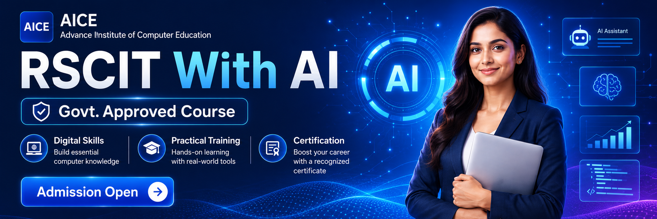 RS-CIT government approved computer course banner